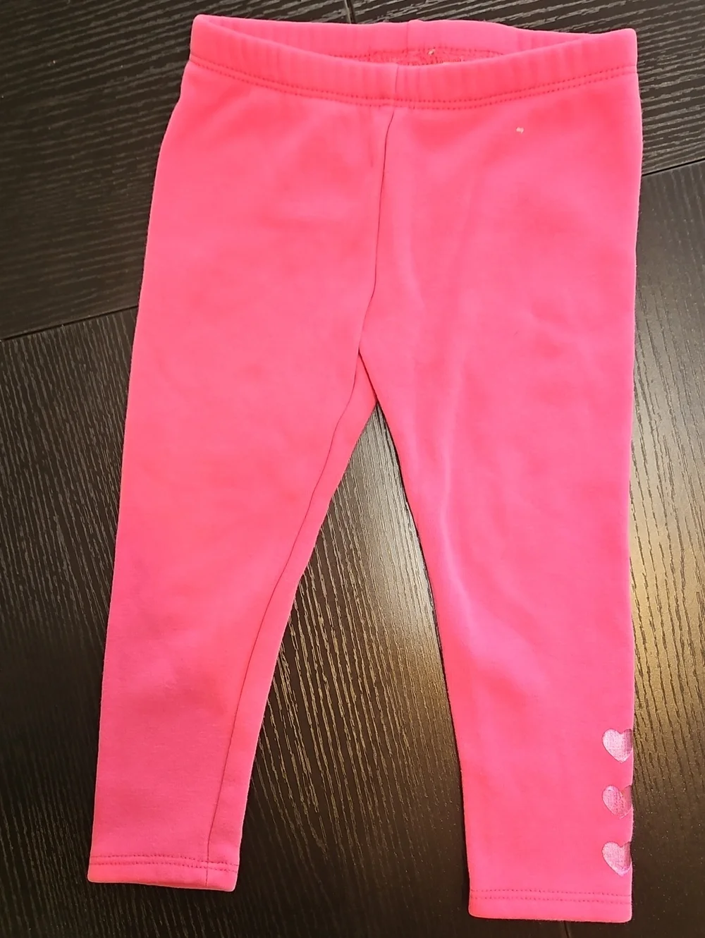 Gymboree Bright Pink Heart Trim Leggings